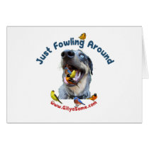 Fowling Around Bird Dog Greeting Card