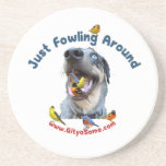 Fowling Around Bird Dog Drink Coaster