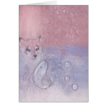 fox and fish card