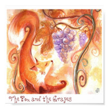 Fox and Grapes print print