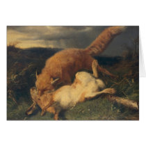 Fox and Hare, 1866 Card