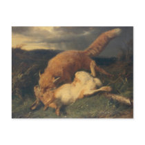 Fox and Hare, 1866 Postcards