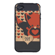 Fox and Hearts with Monogram iPhone 4 Skinit Case Cases For iPhone 4