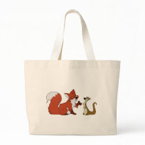 Fox and Weasel Talk Tote Bag