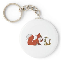 Fox and Weasel Talk Key Chains