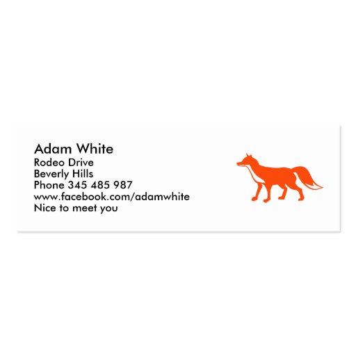 Fox Business Card Template (front side)
