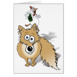 fox-chicken greeting card