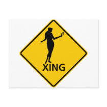 Fox Crossing Highway Sign postcards