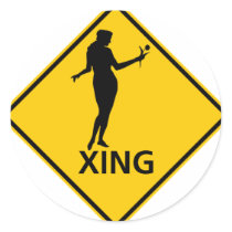 Fox Crossing Highway Sign stickers by wesleyowns Fox Crossing Highway Sign stickers