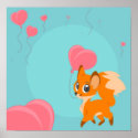 Fox cub with Balloon print