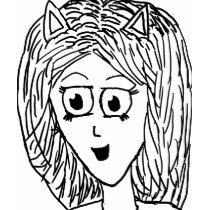 Fox Girl B&amp;W t-shirts