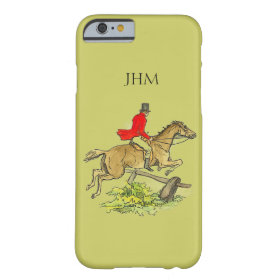Fox Hunt Jumper Hunter Horse Custom Khaki Color Barely There iPhone 6 Case