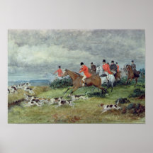 Fox Hunting in Surrey, 19th century Posters