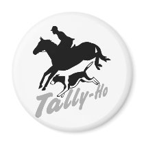 Fox Hunting Tally-Ho Refrigerator Magnet