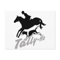 Fox Hunting Tally-Ho Postcard