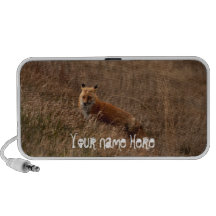 Fox in the Grass; Customizable Travel Speakers