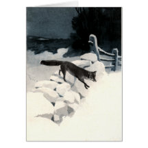 Fox in the Snow Greeting Card