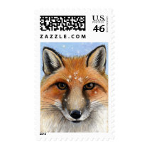 Fox in the Snow II - Medium Postage postage