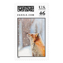 Fox in the Snow Postage postage