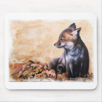"Fox knows the way" Mousepad by JWBaker_Artist "Fox knows the way" Mousepad