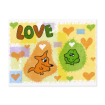 Fox love postcards by irinski Fox love postcards