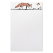 fox pencil stationery design