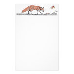 fox pencil stationery design
