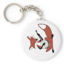 Fox Playing the Banjo Keychains