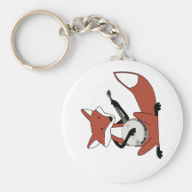 Fox Playing the Banjo Keychains