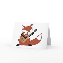 Fox Playing the Guitar Greeting Card