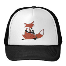 Fox que juega el Oboe Gorras De Camionero