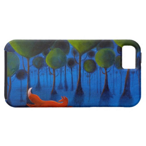Fox Running In Woodland at Night. iPhone 5 Cases
