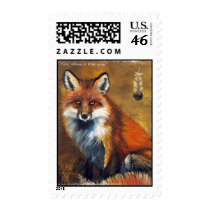 "Fox shows the way" Postage postage by JWBaker_Artist "Fox shows the way" Postage postage