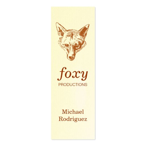 Fox Skinny Card Business Cards (front side)