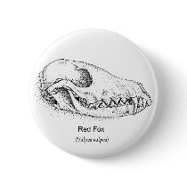 Fox Skull Button