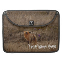 Fox Sniffing the Crocuses; Customizable MacBook Pro Sleeve