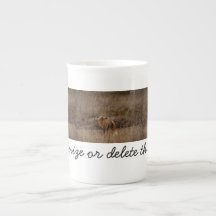Fox Sniffing the Crocuses; Customizable Porcelain Mugs