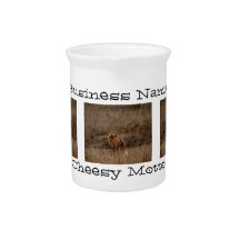Fox Sniffing the Crocuses; Promotional Drink Pitchers