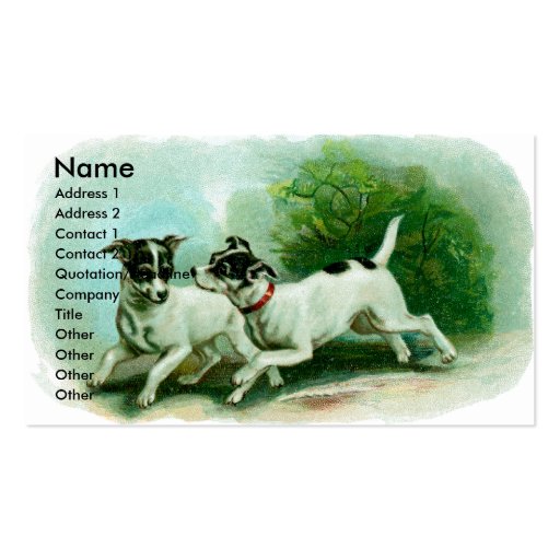 Fox Terrier Business Card (front side)