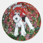 Fox Terrier Christmas Stickers