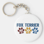 FOX TERRIER Dad Paw Print 1 Key Chain