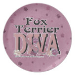 Fox Terrier DIVA Dinner Plate