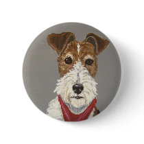 FOX TERRIER DOG BUTTON