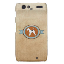 Fox Terrier Dog Emblem Badge Droid RAZR Covers