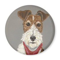 FOX TERRIER DOG MAGNET magnets