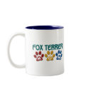 FOX TERRIER Mom Paw Print 1 mugs by poochloverstuff FOX TERRIER Mom Paw Print 1 mugs