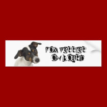 Fox Terrier on Board bumper stickers by jasminesphotography Fox Terrier on Board bumper stickers