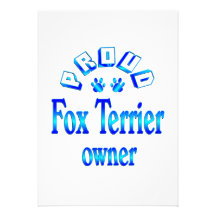 Fox Terrier Owner Custom Invitations