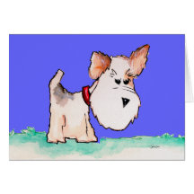 Fox Terrier Watercolor (Customizable) Card