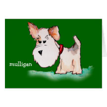 Fox Terrier Watercolor (Customizable) Greeting Cards